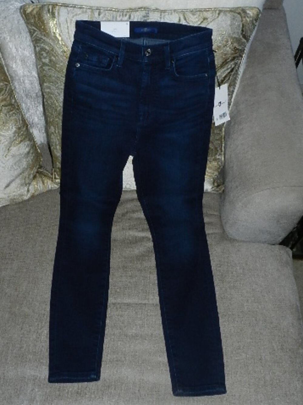 NWT Women's 7 for all mankind High Waist Ankle Gwenevere Skinny Jeans Size 26